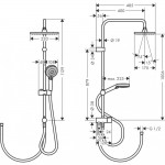 Душевая система наружного монтажа Hansgrohe Vernis Shape 230 Showerpipe Reno 26282000 Душевая система наружного монтажа Hansgrohe Vernis Shape 230 Showerpipe Reno 26282000
